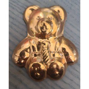 Plastic Teddy Bear Copper Color Refrigerator Magnet
